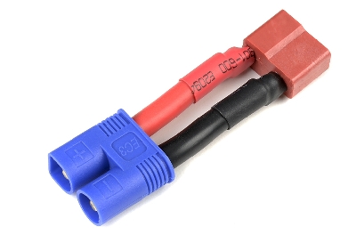 G-Force RC - Power adapterkabel - Deans connector man. <=> EC-3 connector man. - 12AWG Siliconen-kabel - 1 st
